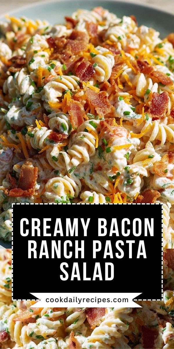 Bacon Ranch Pasta Salad – Deliciously Easy Comfort Food save this recipe