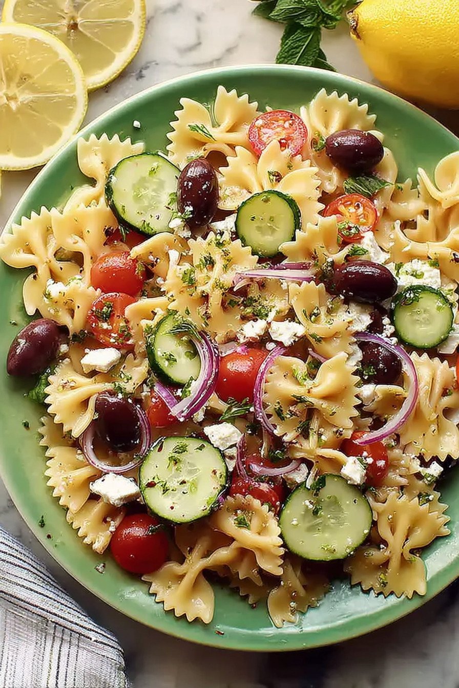 Irresistible Mediterranean Pasta Salad with Feta recipe tips