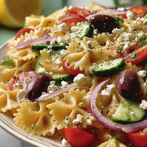 Irresistible Mediterranean Pasta Salad with Feta extra recipe photo