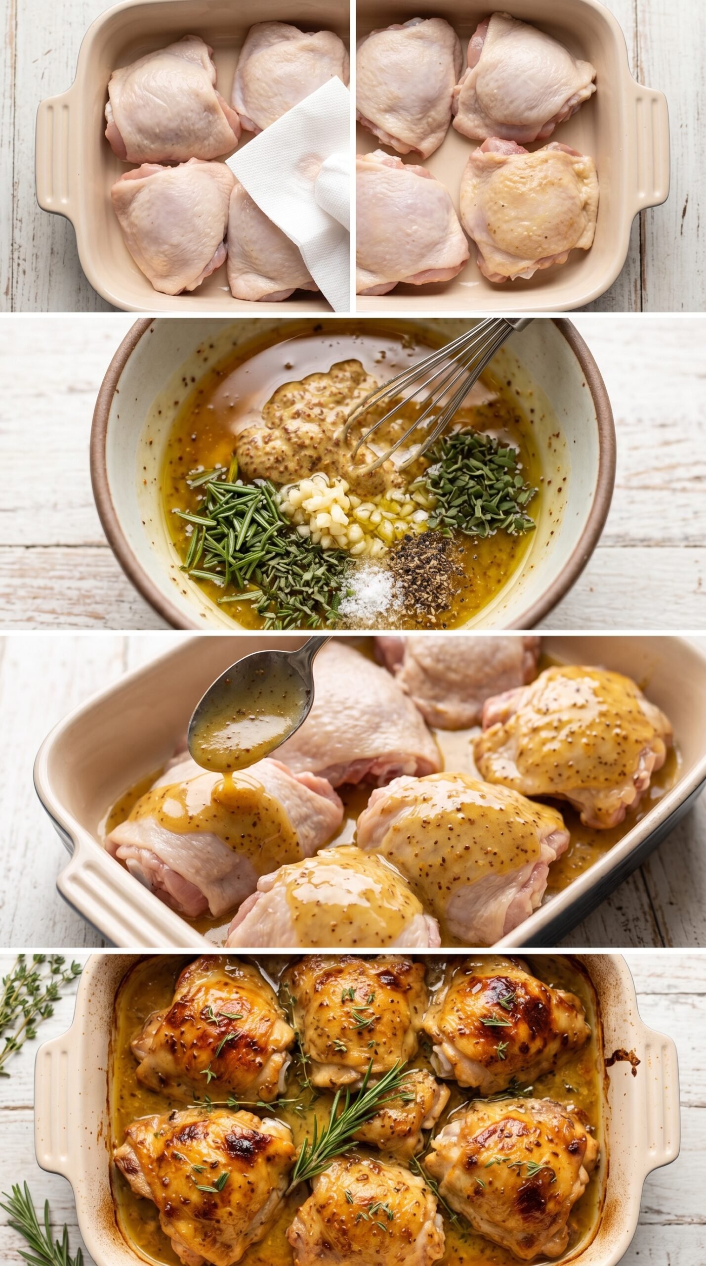 Honey Mustard Chicken with Juicy Baked Thighs recipe instructions