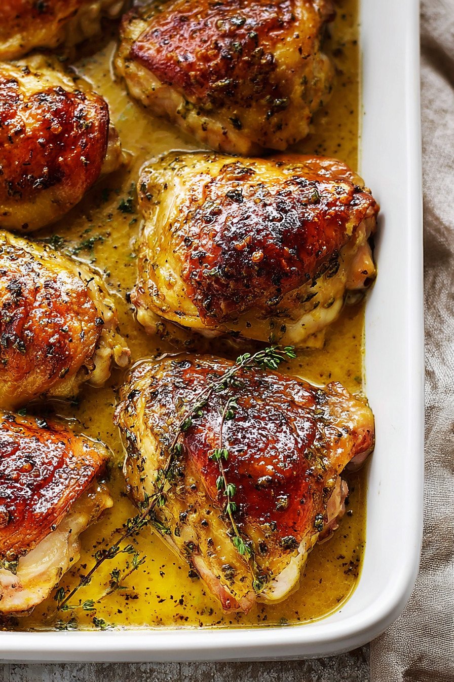 Honey Mustard Chicken with Juicy Baked Thighs recipe tips