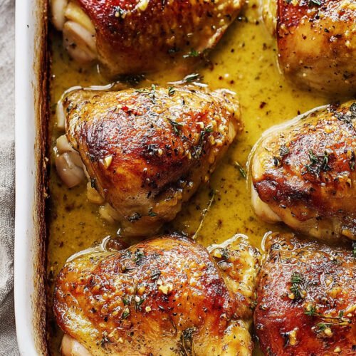 Honey Mustard Chicken with Juicy Baked Thighs extra recipe photo