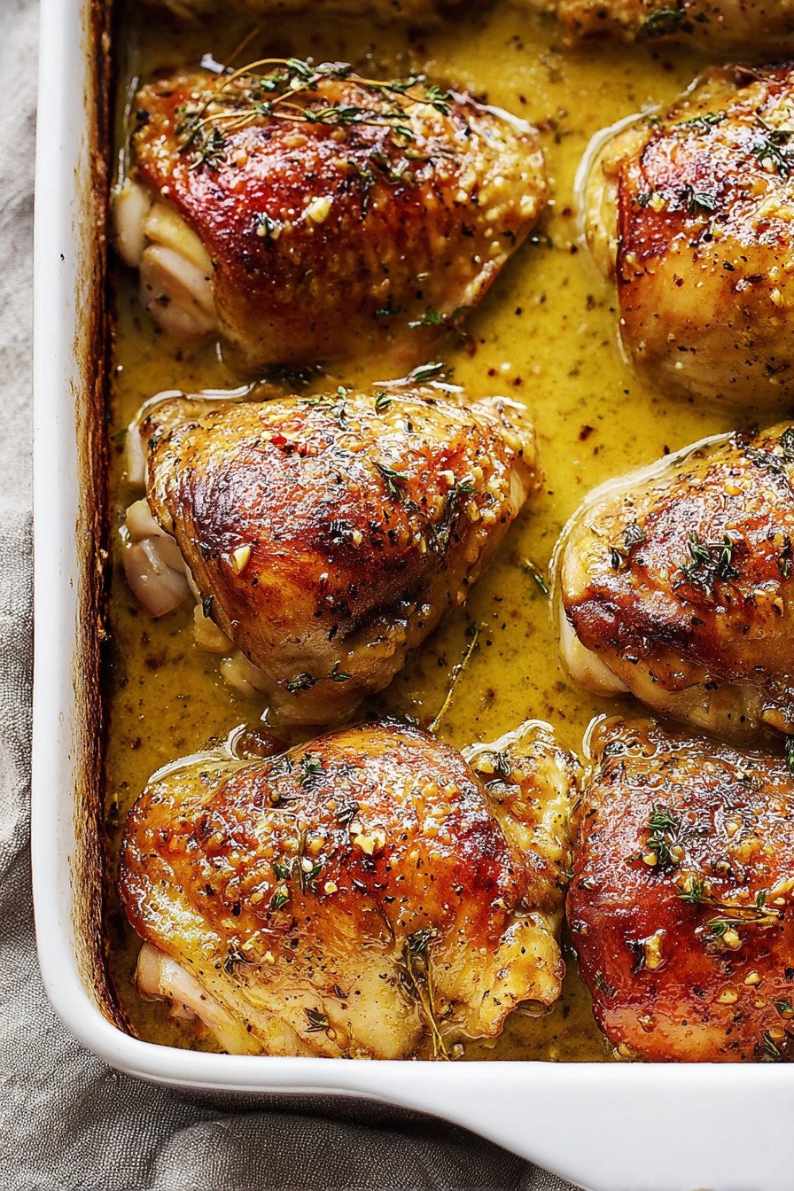 Honey Mustard Chicken with Juicy Baked Thighs extra recipe photo