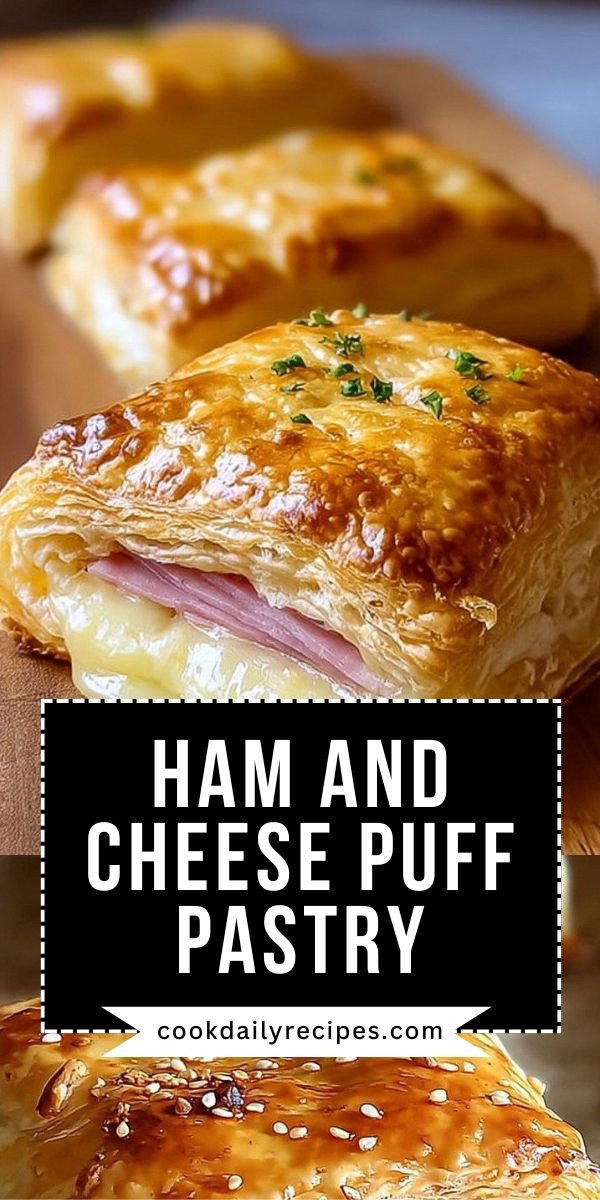 Ham Cheese Puff Pastry with Golden Flaky Layers save this recipe