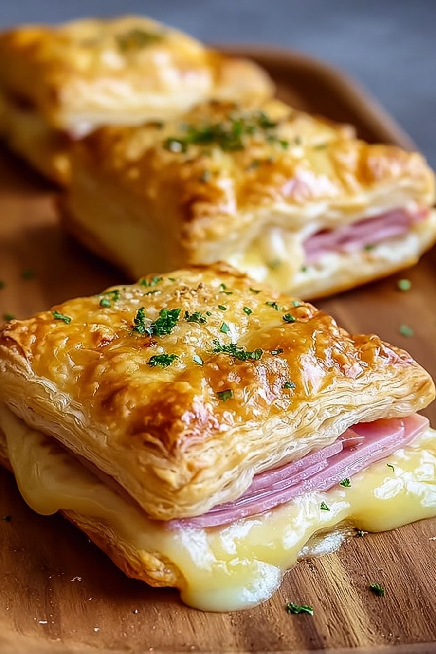 Ham Cheese Puff Pastry with Golden Flaky Layers extra recipe photo