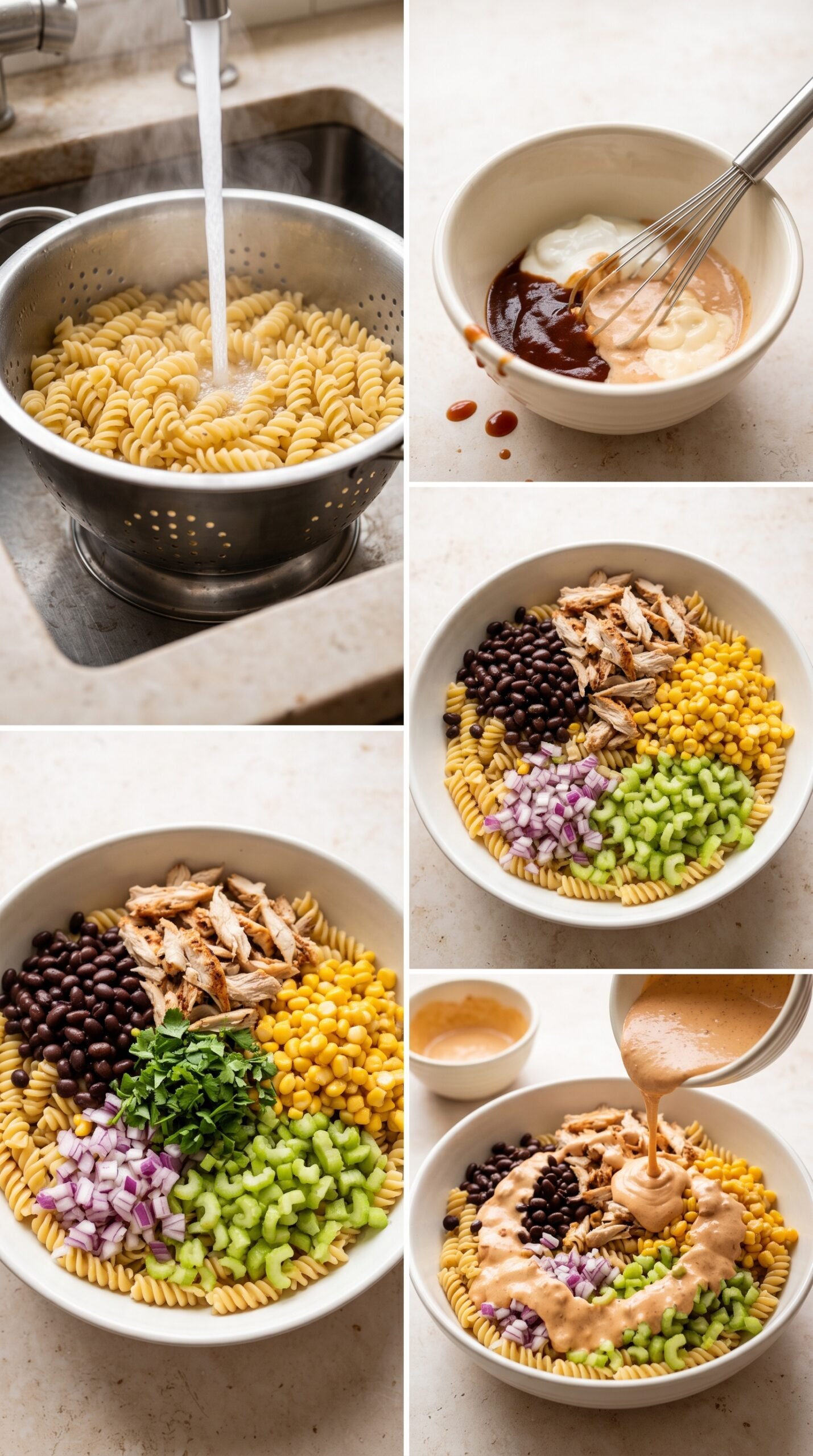 BBQ Chicken Pasta Salad – The Complete Athlete Guide recipe instructions