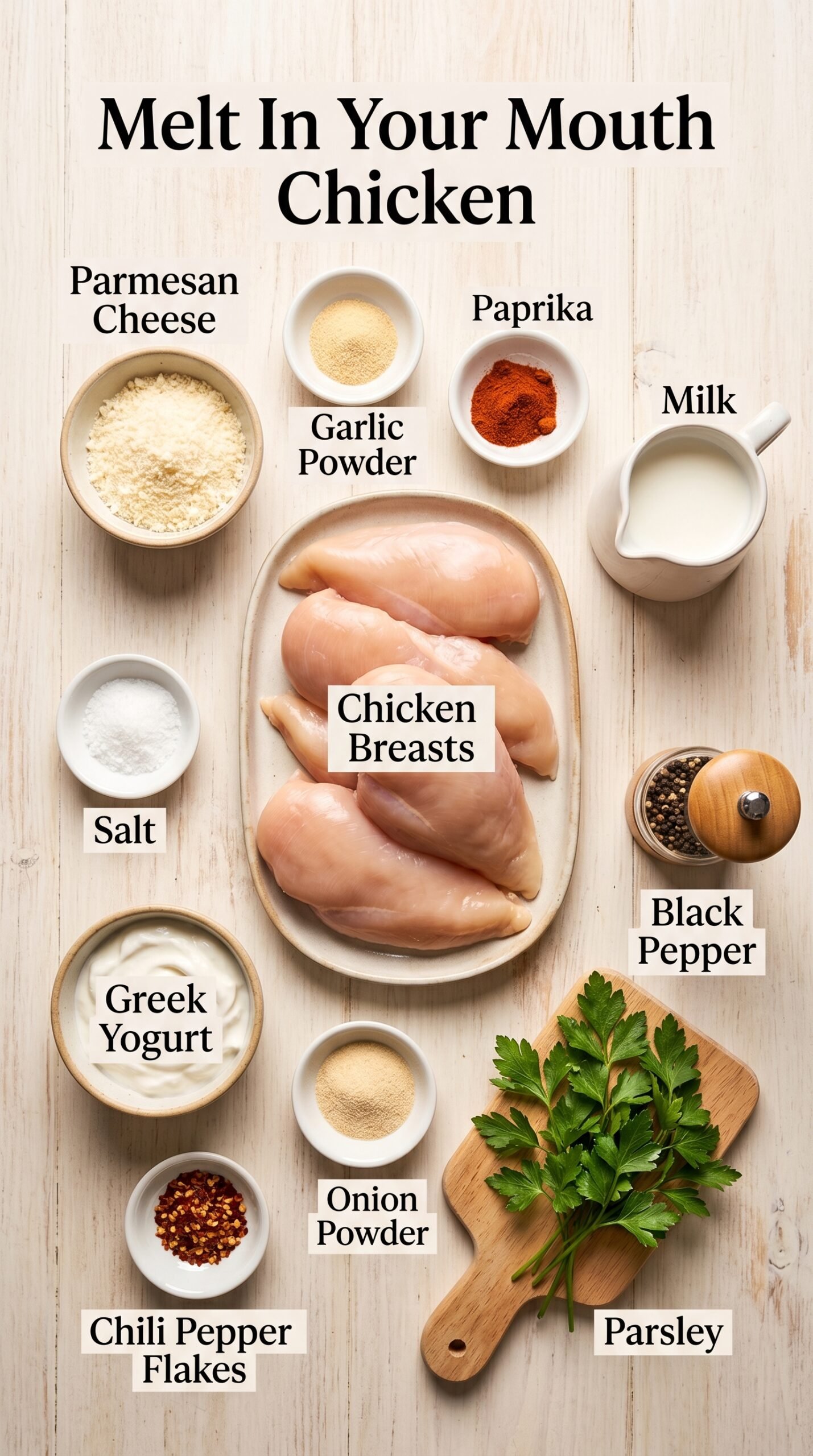 Melt In Your Mouth Chicken Recipe (Creamy, Juicy, Golden) recipe ingredients