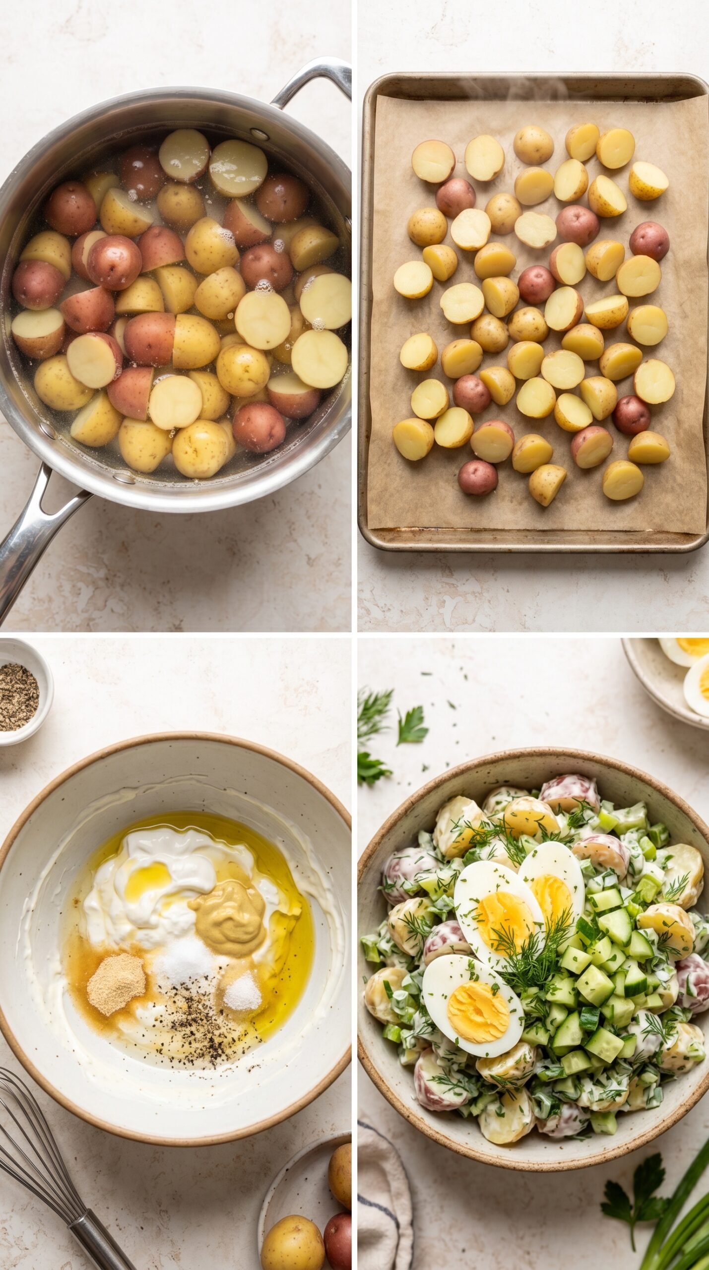 Healthy Potato Salad Recipe (Quick & Simple) recipe instructions