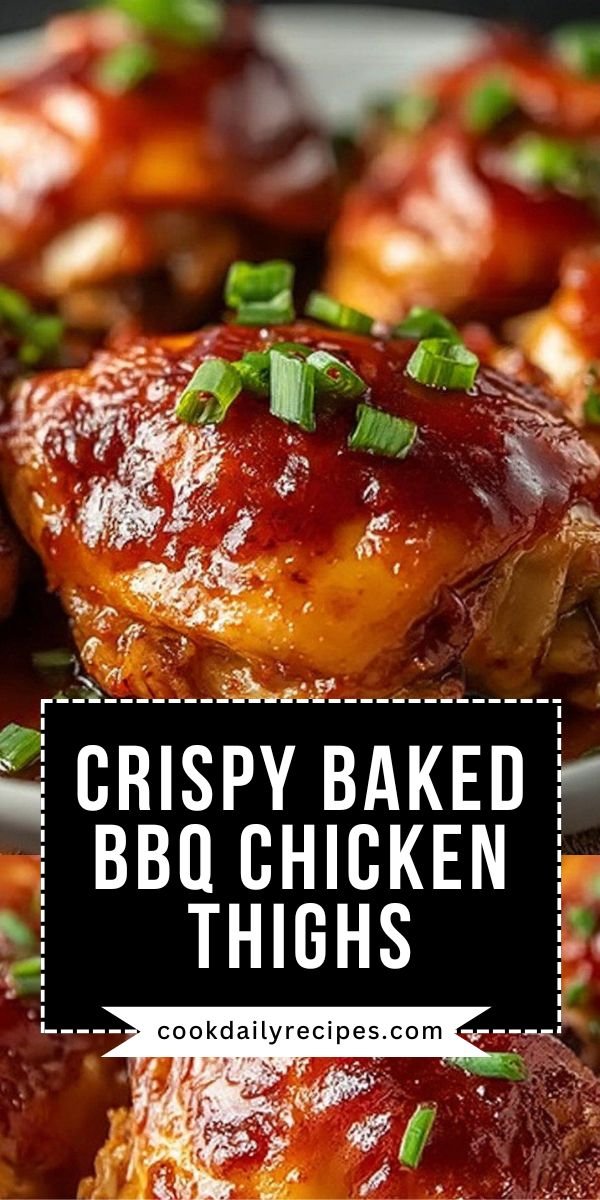 Crispy Baked BBQ Chicken Thighs in the Oven save this recipe