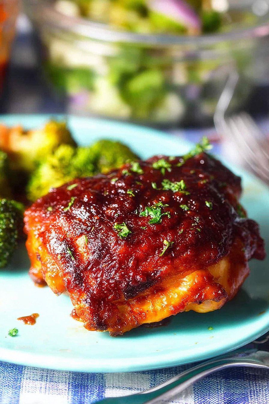 Crispy Baked BBQ Chicken Thighs in the Oven extra recipe photo