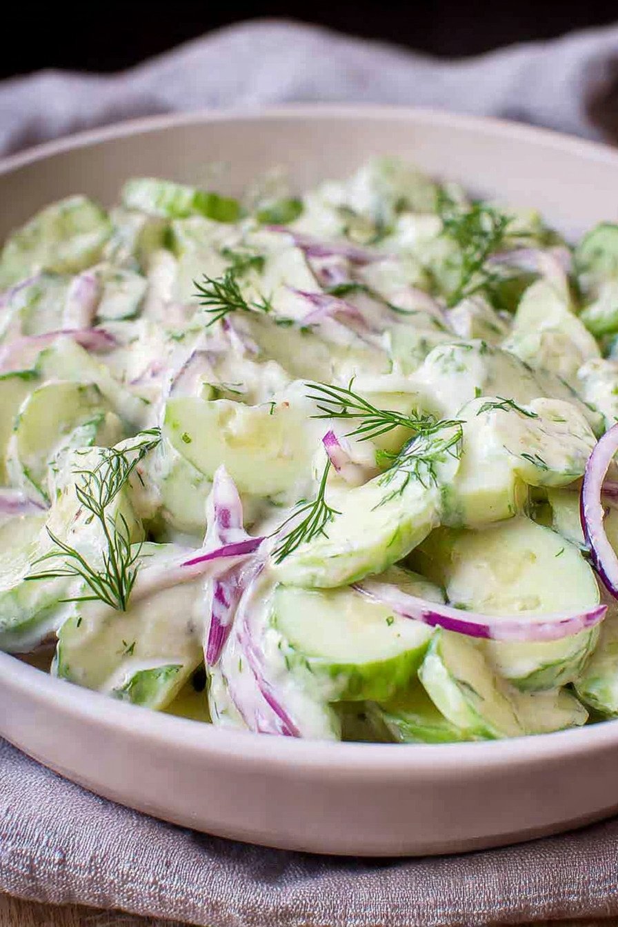 Creamy Old-Fashioned Cucumber Salad with Mayo recipe tips