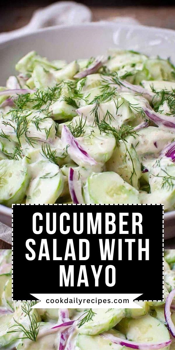 Creamy Old-Fashioned Cucumber Salad with Mayo save this recipe