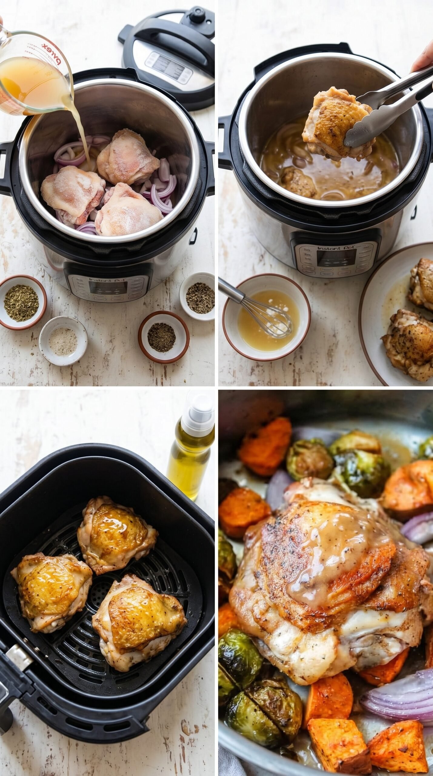 Frozen Chicken Thighs Instant Pot (Bone-In) recipe instructions
