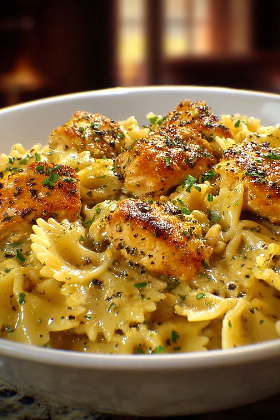 Garlic Butter Chicken with Bowtie Pasta recipe tips