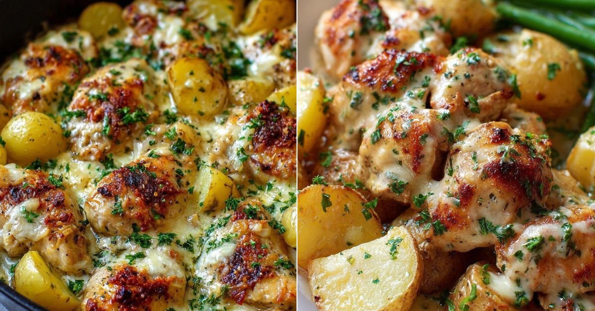 Garlic Parmesan Chicken and Potatoes recipe photo
