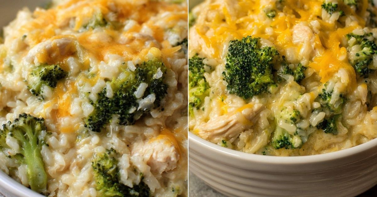 Cheesy Broccoli Chicken and Rice Casserole recipe photo