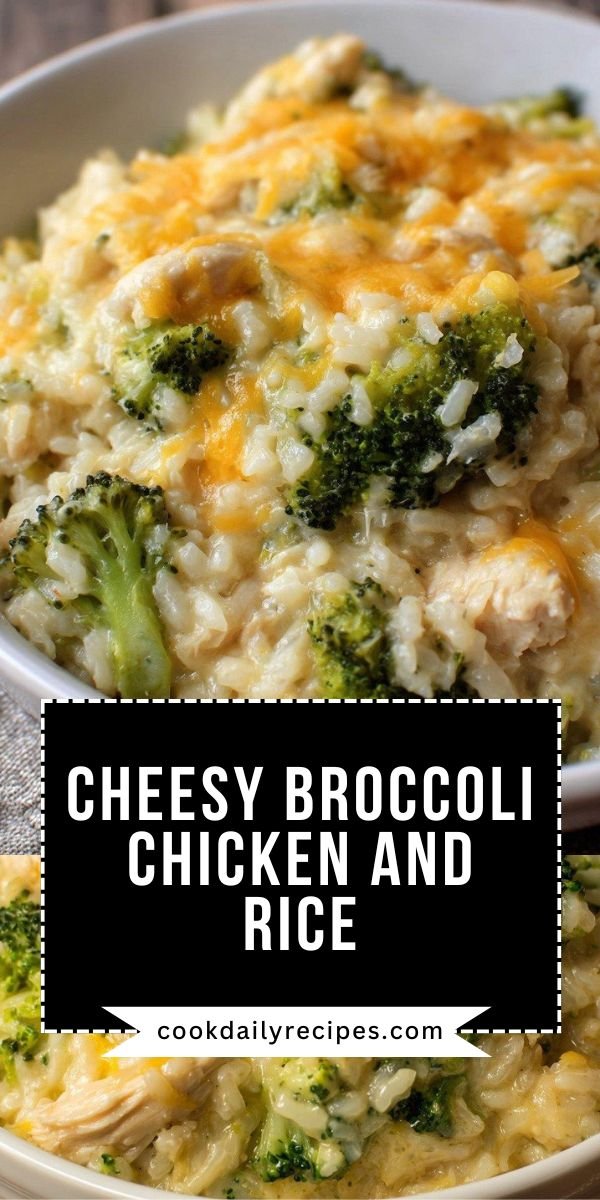 Cheesy Broccoli Chicken and Rice Casserole save this recipe