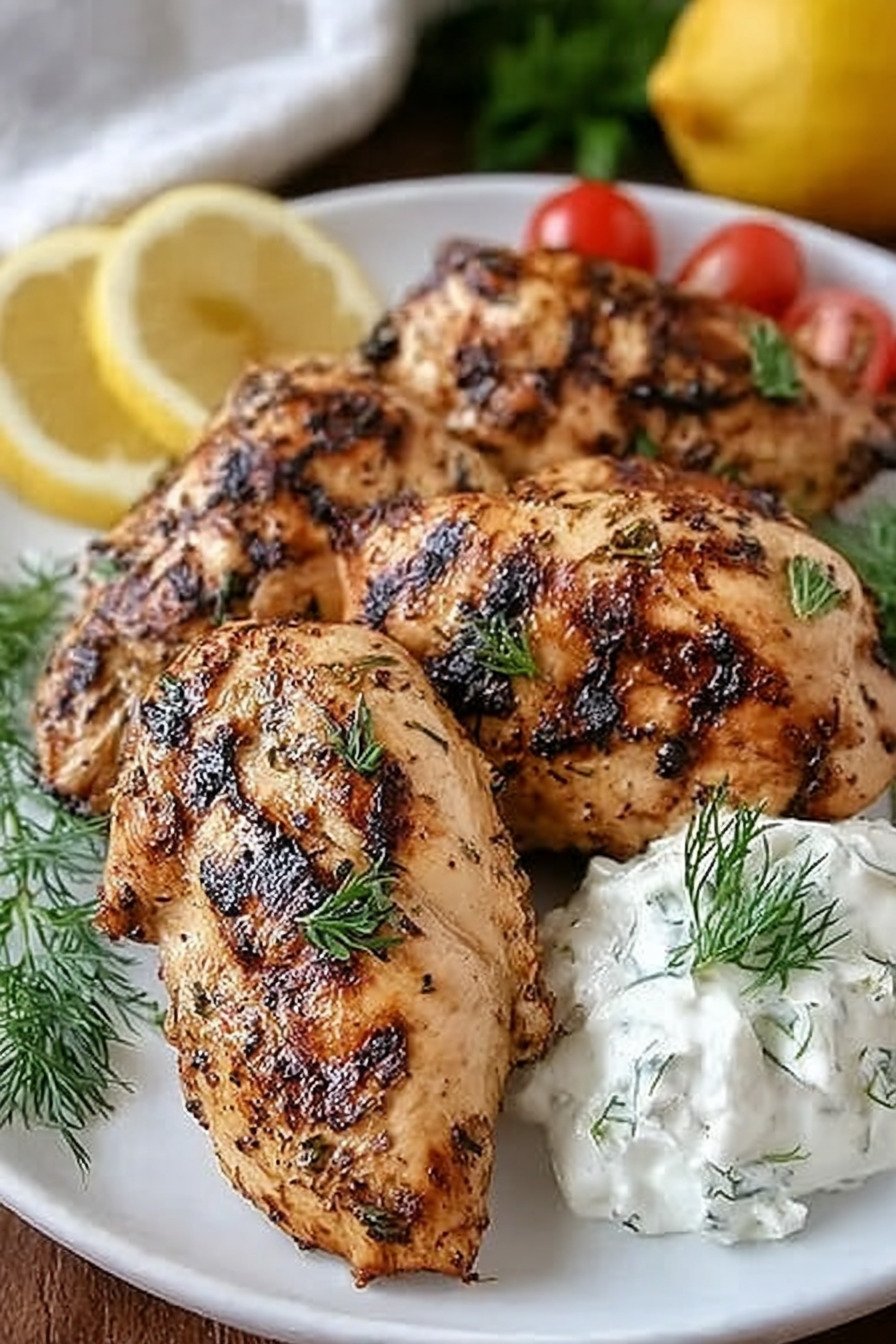 Greek Yogurt Marinated Chicken for Juicy Lemon Herb Flavor extra recipe photo