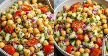 High Protein Chickpea Salad (Vegan + Gluten-Free) – Fresh, Protein-Packed, and Flavorful recipe photo