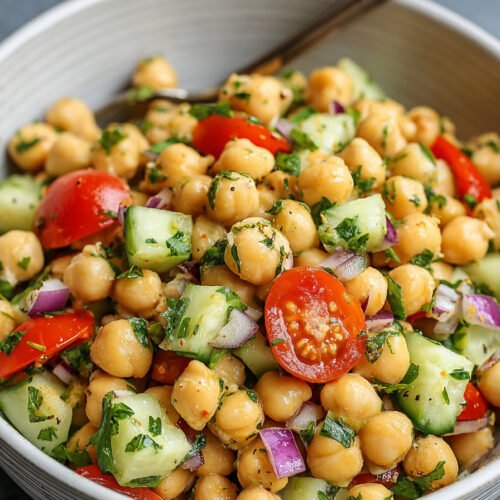 High Protein Chickpea Salad (Vegan + Gluten-Free) – Fresh, Protein-Packed, and Flavorful extra recipe photo