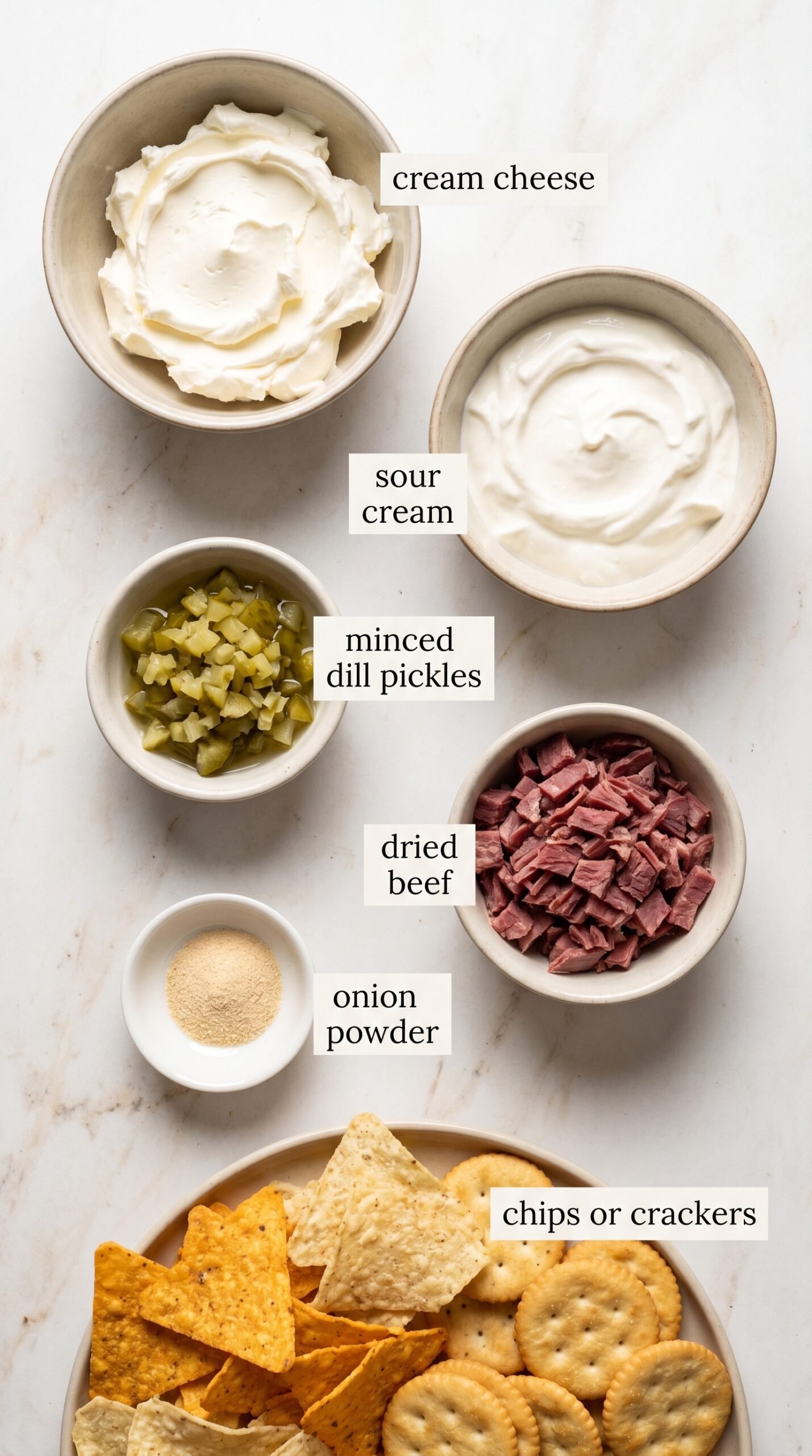 Pickle Wrap Dip for a Creamy, Savory Party Snack recipe ingredients