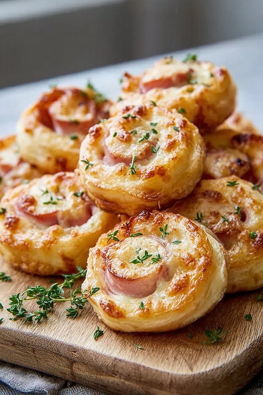 Ham and Cheese Pinwheels with Flaky Puff Pastry extra recipe photo