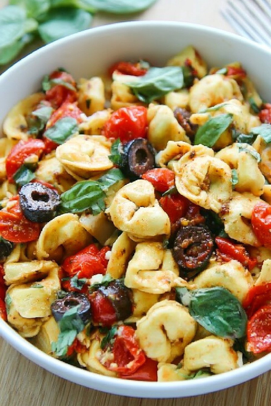 Yummy Roasted Red Pepper and Parmesan Tortellini Salad extra recipe photo