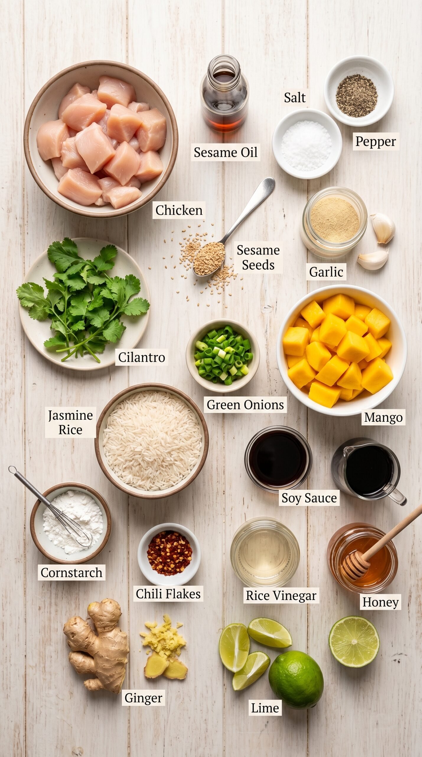 Sweet & Savory Asian Mango Glazed Chicken recipe ingredients