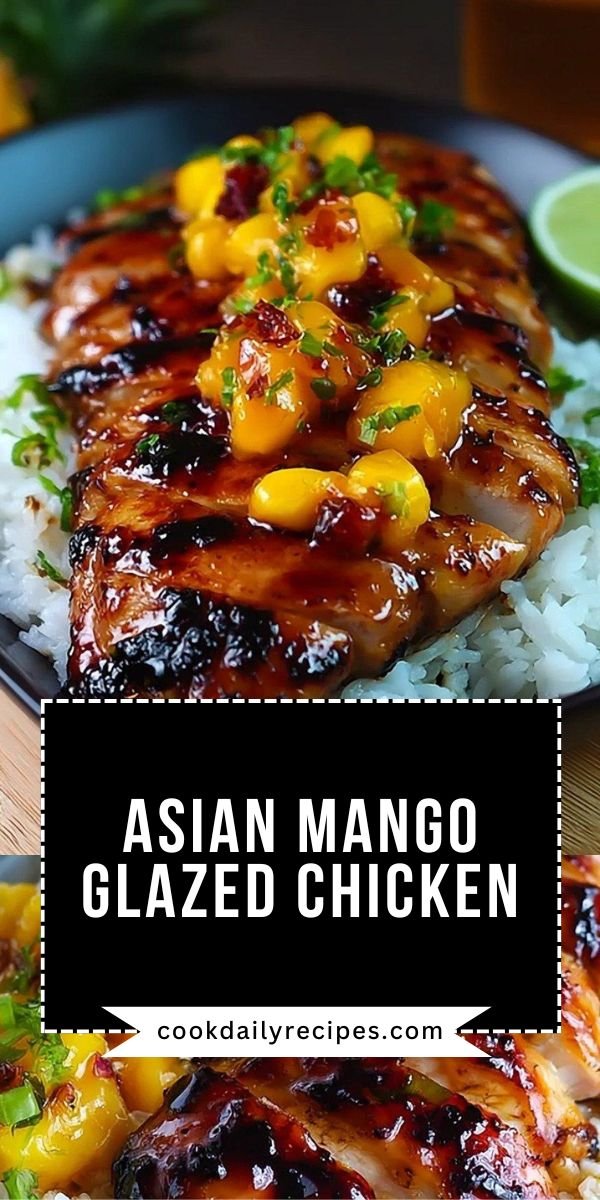 Sweet & Savory Asian Mango Glazed Chicken save this recipe