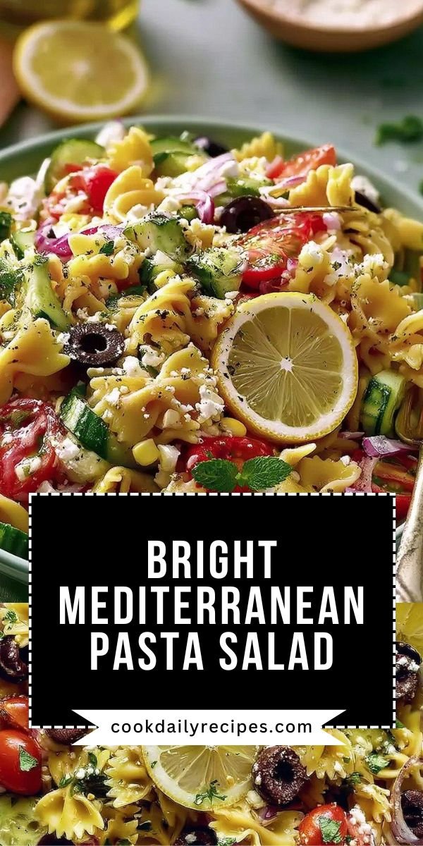 Irresistible Mediterranean Pasta Salad save this recipe