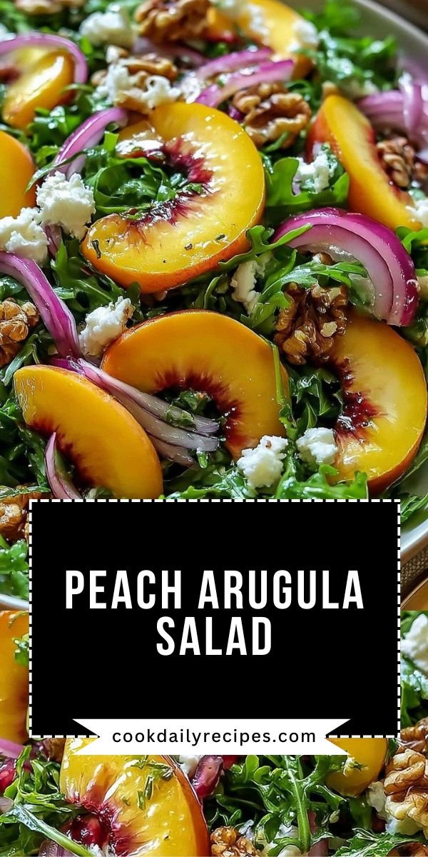 Easy Peach Arugula Salad save this recipe
