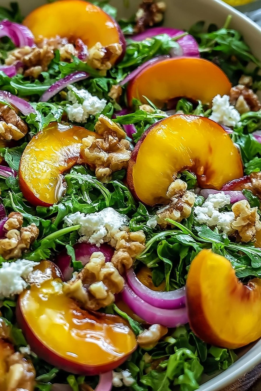 Easy Peach Arugula Salad extra recipe photo