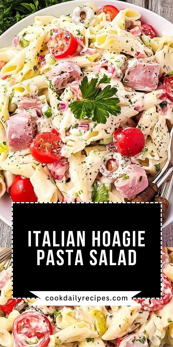 Italian Hoagie Pasta Salad – Bite-Sized Bash save this recipe