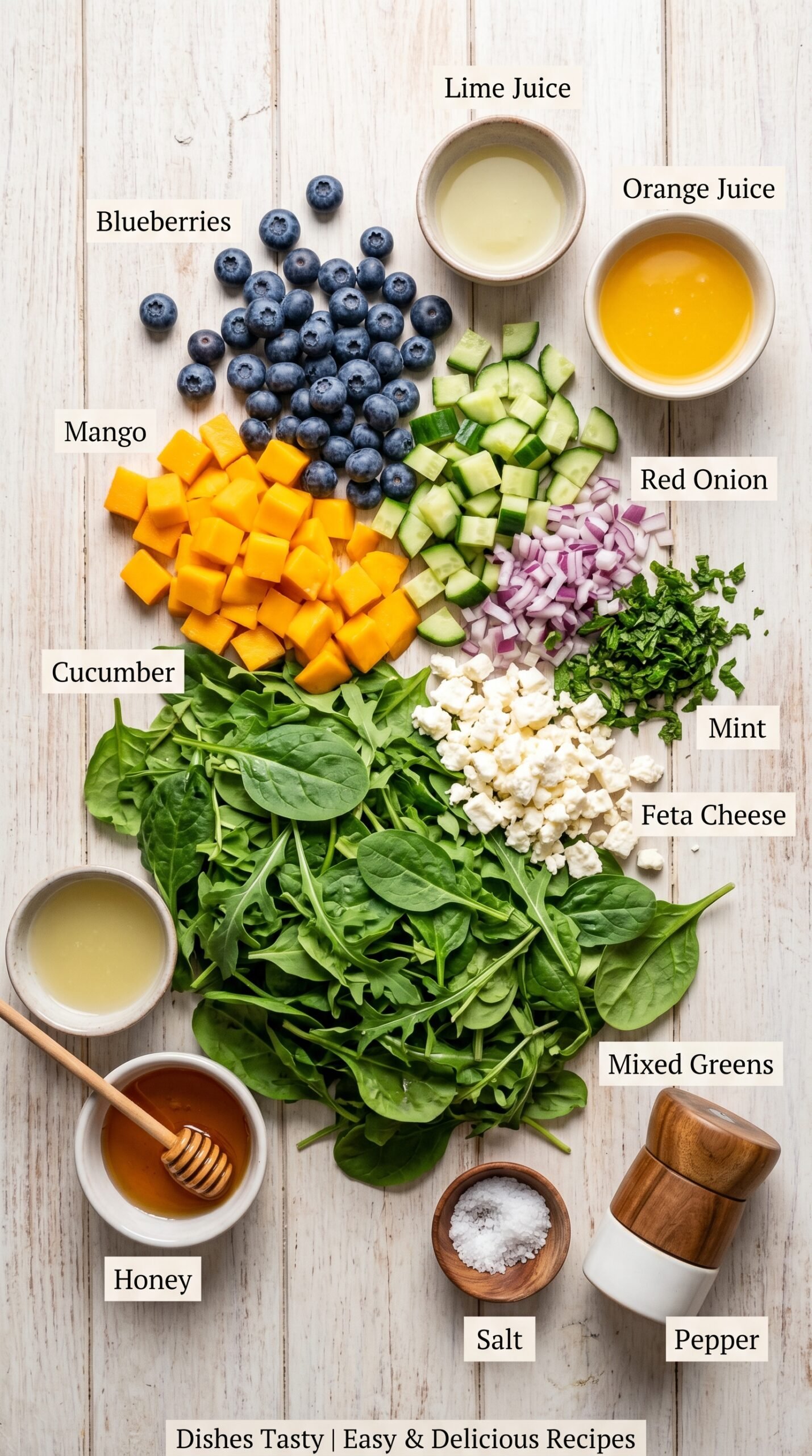 Blueberry Mango Salad Twist recipe ingredients