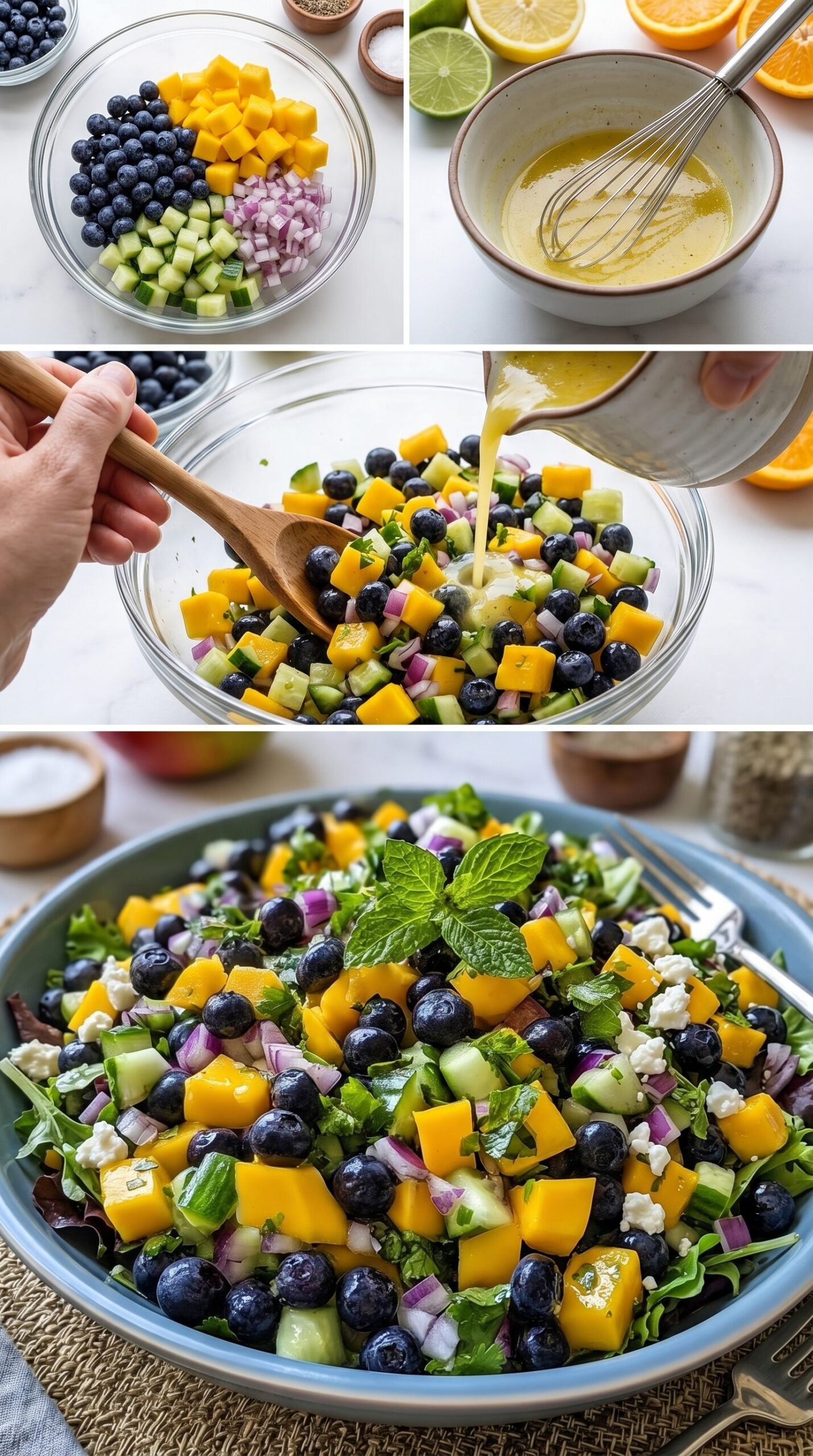 Blueberry Mango Salad Twist recipe instructions