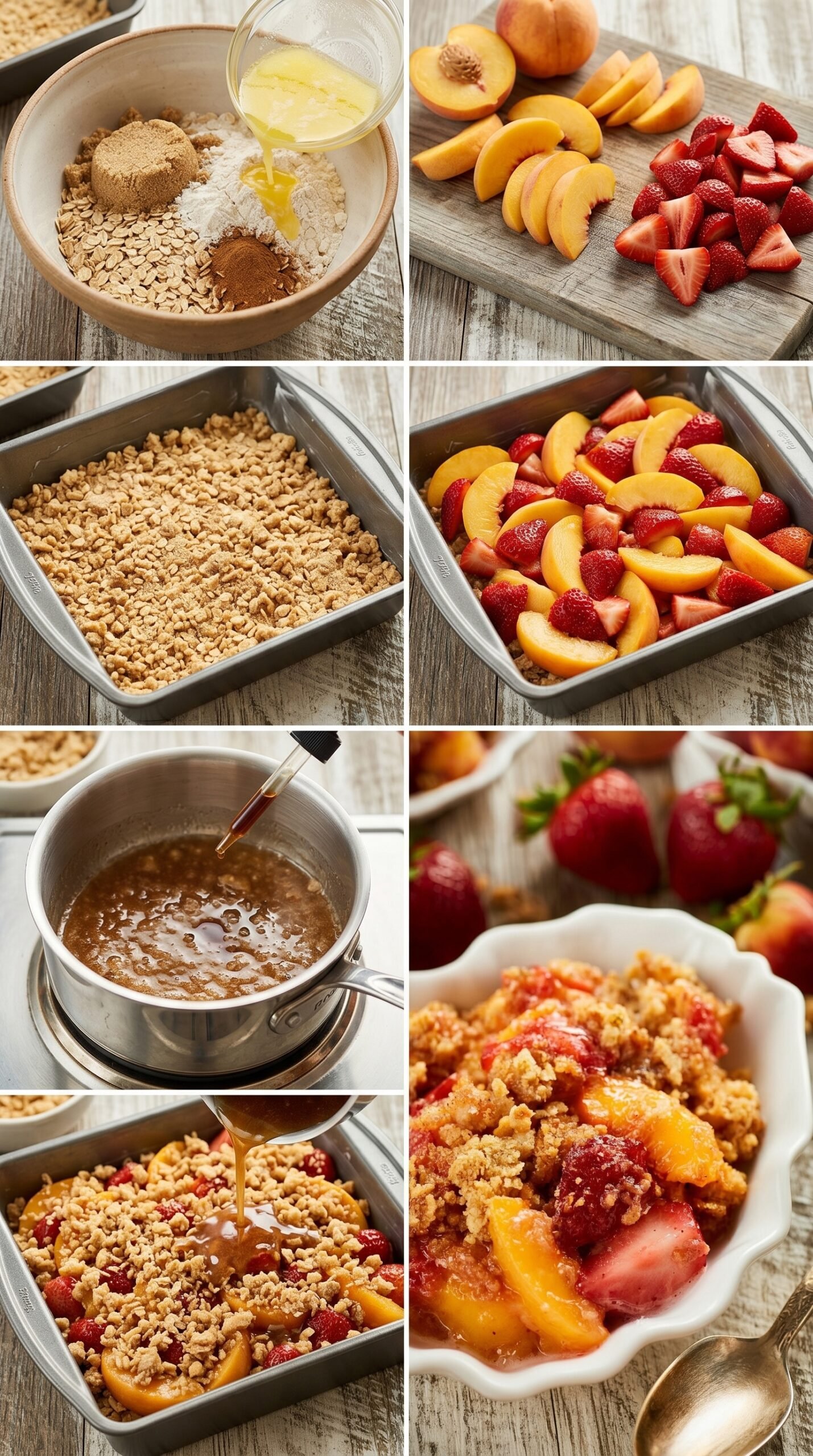 Strawberry Peach Crisp recipe instructions