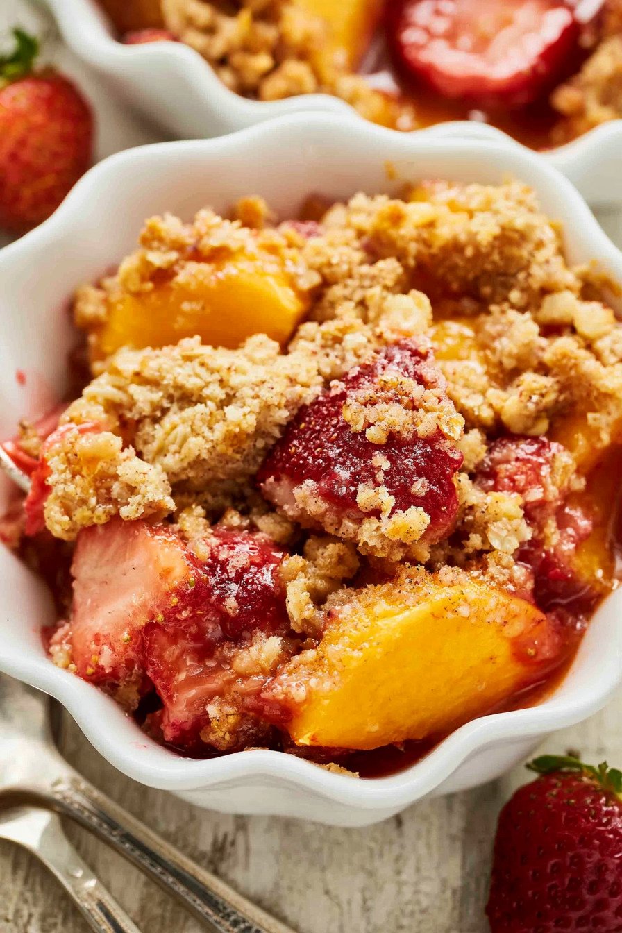 Strawberry Peach Crisp extra recipe photo