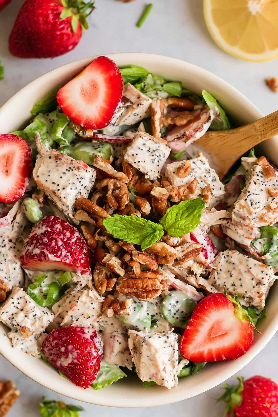 Strawberry Poppy Seed Pecan Chicken Salad recipe tips