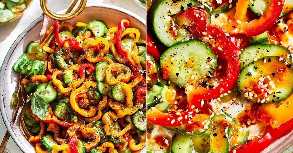 Viral TikTok Cucumber and Bell Pepper Salad Recipe recipe photo
