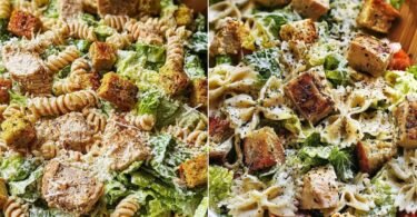 Easy Chicken Caesar Pasta Salad Recipe for a Fresh, Crunchy Meal recipe photo