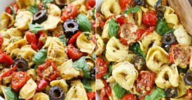 Yummy Roasted Red Pepper and Parmesan Tortellini Salad recipe photo