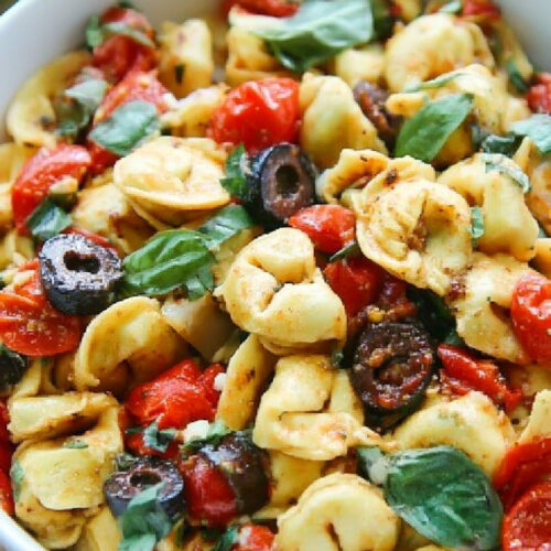 Yummy Roasted Red Pepper and Parmesan Tortellini Salad extra recipe photo