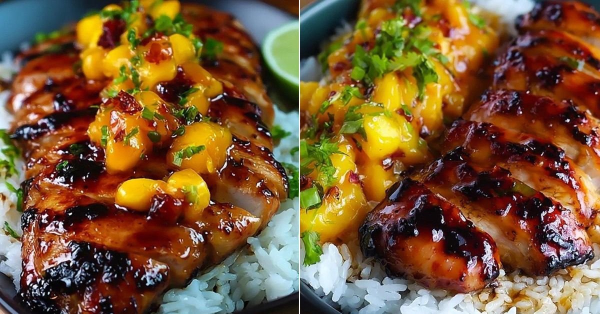 Sweet & Savory Asian Mango Glazed Chicken recipe photo