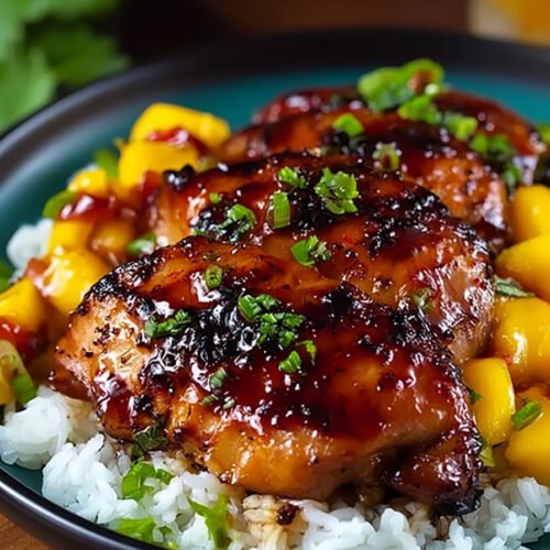 Sweet & Savory Asian Mango Glazed Chicken extra recipe photo