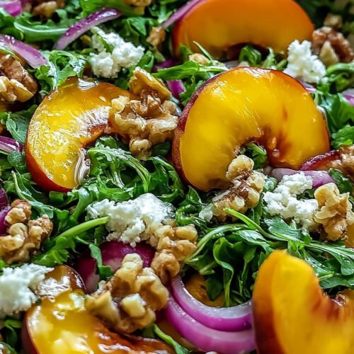 Easy Peach Arugula Salad extra recipe photo